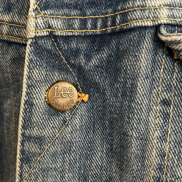Vintage Lee Storm Rider Denim Jacket Corduroy Collar Lined Made in USA VTG - Picture 6 of 13